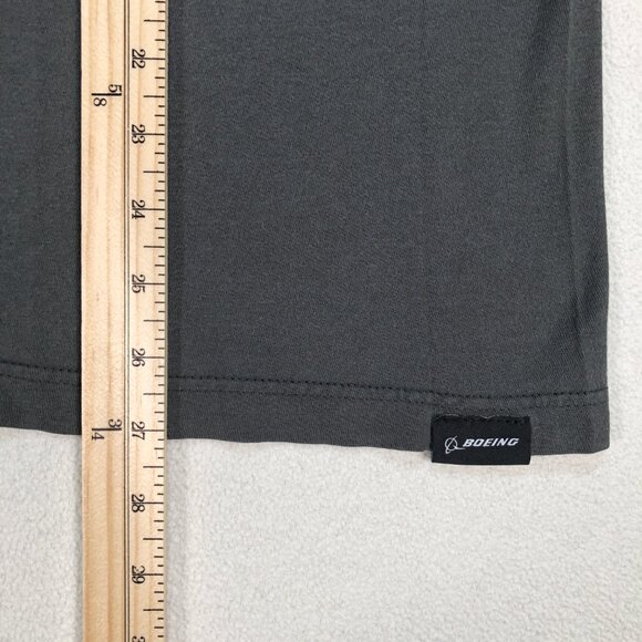 Ames Bros T‎ Shirt Men's L Gray Airplane Graphic Print 100% Cotton Monotone - Picture 9 of 10